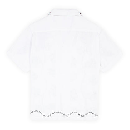 CORDING LEAF SS LINEN SHIRT